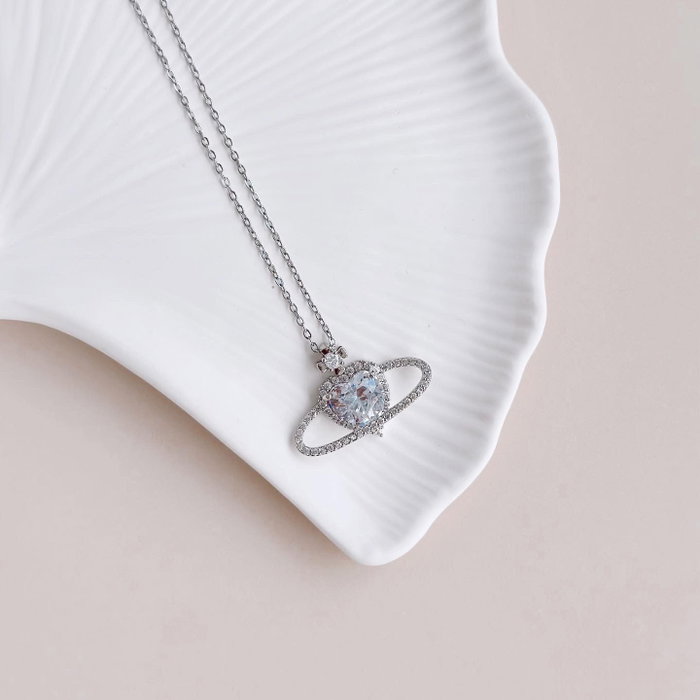 Heliophilia Silver Collar Love Saturn Plateado Heliophilia Silver Collar Love Saturn Plateado